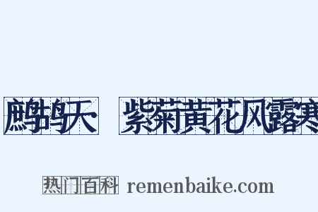 鹧鸪天·紫菊黄花风露寒是什么意思的图片